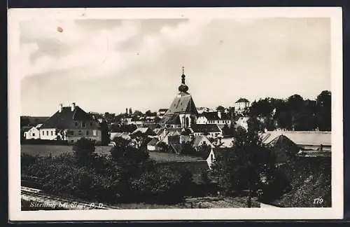 AK Sierning, Teilansicht mit Kirche