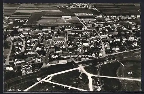 AK Geisingen / Baden, Ortsansicht vom Flugzeug aus