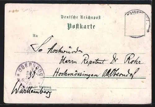 Lithographie Frankfurt a. M., Zoologischer Garten, Palmengarten, Römer