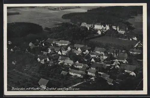 AK Bonlanden / Berkheim, Ortsansicht mit Kloster und Institut vom Flugzeug aus