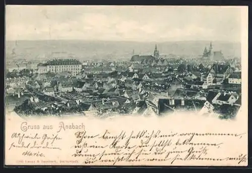 AK Ansbach / Bayern, Gesamtansicht
