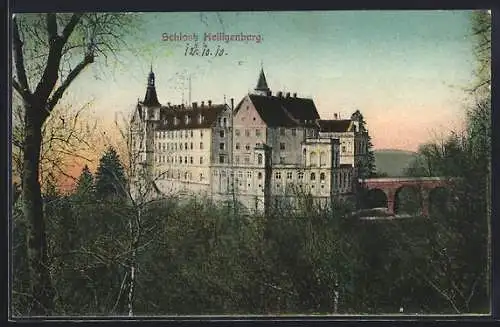 AK Heiligenberg / Baden, Blick auf das Schloss