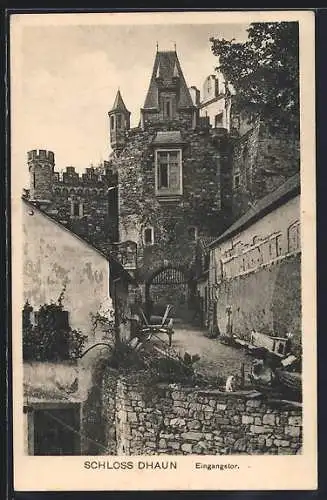 AK Hochstetten / Nahe, Schloss Dhaun, Eingangstor