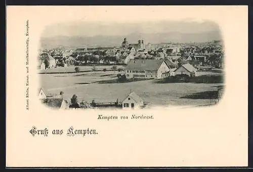 AK Kempten / Allgäu, Ortsansicht aus Nordwest