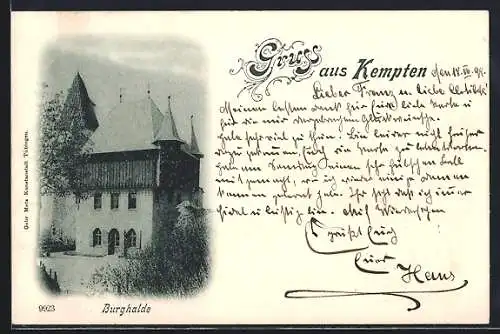 AK Kempten / Allgäu, Burghalde