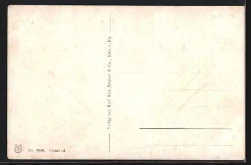 Künstler-AK Gemünd / Eifel, Ortsansicht