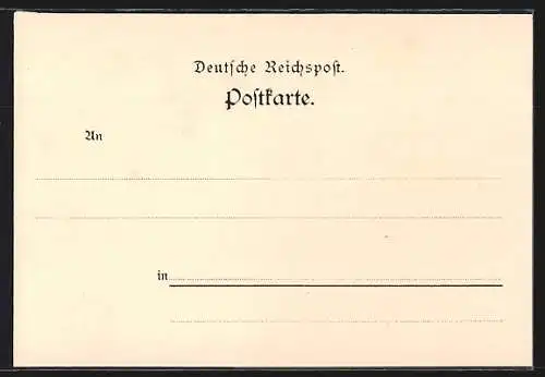 Lithographie Kempten / Allgäu, Ortsansicht vom Berg aus
