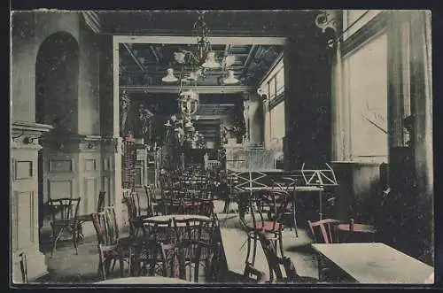 AK Dresden-A., Cafe Maximilian, Moritzstrasse 19 Ecke Ringstrasse nächst dem Pirnaischen Platz, Innenansicht