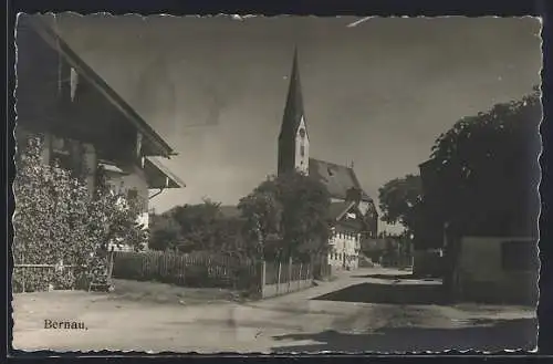 AK Bernau / Chiemsee, Blick auf die Kirche