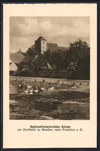 AK Frankfurt-Boossen / Oder, Kirche am Dorfteich