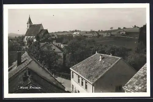 AK Markt Kreuzen, Teilansicht mit der Kirche