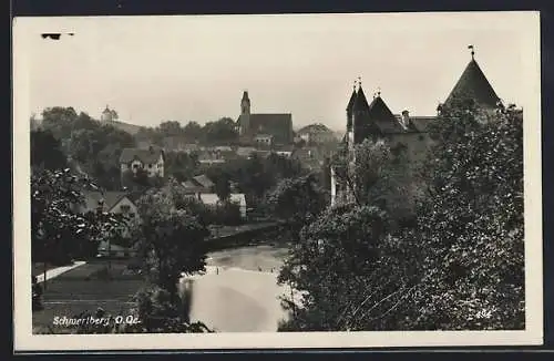 AK Schwertberg /O. Oe., Blick zur Burg