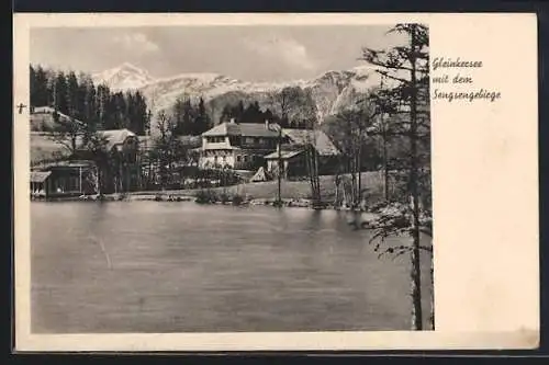 AK Gleinkersee, Ortsansicht mit dem Sengsengebirge