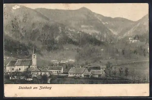 AK Steinbach am Ziehberg, Ortsansicht gegen die Berge