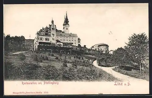 AK Linz a. D., Restaurant am Pöstlingberg