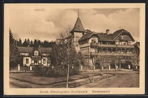 AK Königsfeld / Baden, Vorderansicht des Christlichen Kurhotel Doniswald