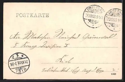 AK Berlin-Friedenau, Partie am Kaiser Wilhelm-Denkmal