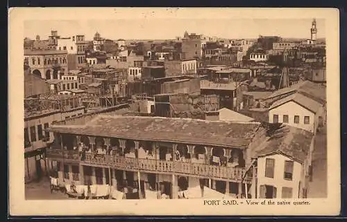 AK Port-Said, View of the native quartier