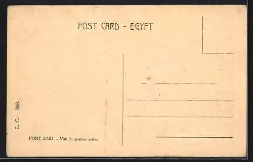AK Port-Said, View of the native quartier
