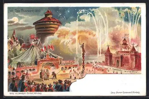 Lithographie Nürnberg, Das Feuerwerk 1650