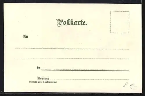 AK Das Postwesen, Franz Personenpost Turgotine, Postkutsche