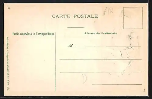 AK Paris, Église de la Madeleine, Briefbote, Briefmarken