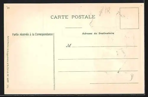 AK Paris, Pont Alexandre III., Briefträger mit Brief, versch. Briefmarken