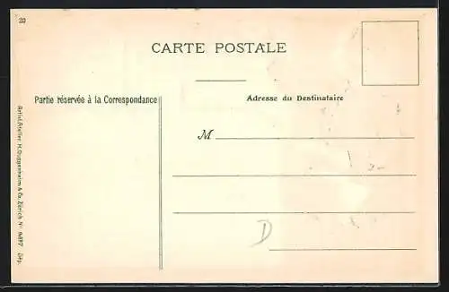 AK Evian-les-Bains, Panorama und Postbote, Briefträger