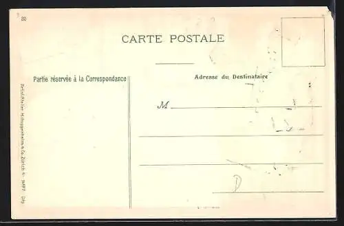 AK Paris. Le Dôme des Invalides, Briefträger und Briefmarken
