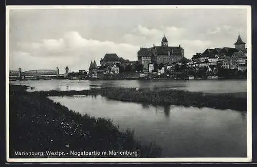 AK Marienburg, Nogatpartie, Brücke