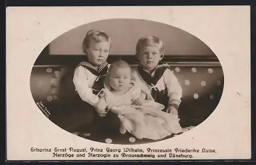 AK Erbprinz Ernst August, Prinz Georg Wilhelm, Prinzessin Friedericke Luise von Braunschweig