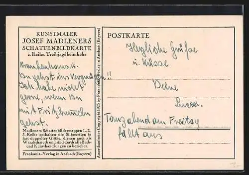 Künstler-AK Josef Madlener: Treibjagdheimkehr