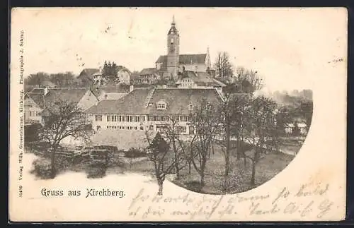 AK Kirchberg /BE, Ortsansicht mit Kirche