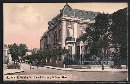 AK Rosario de Santa Fé, Calle Córdoba y Bulevar Orono