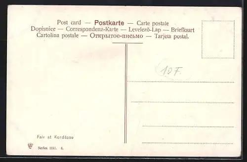 Künstler-AK Kerdasse, Marktszene in Oase