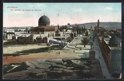 AK Jerusalem, vue générale du temple de Salomon