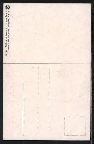 AK Mädchen an einem Tisch hat Kirschen in der Hand