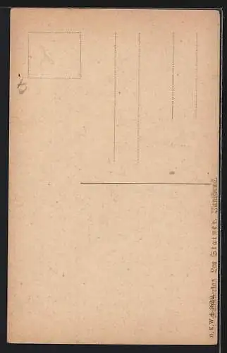 Künstler-AK Karl Feiertag: Junge in Tracht bringt einem Waschmädchen Blumen