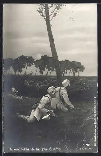 AK Heranschleichende indische Gurkhas