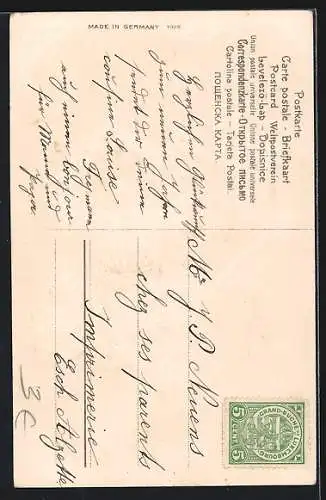 AK Junge schiebt seine Freundin in einem Wagen