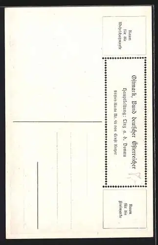 Künstler-AK Ernst Kutzer: Adalbert Stifter, Nachkommenschaft, Maler mit Zeichenblock sitzt an einer Mauer