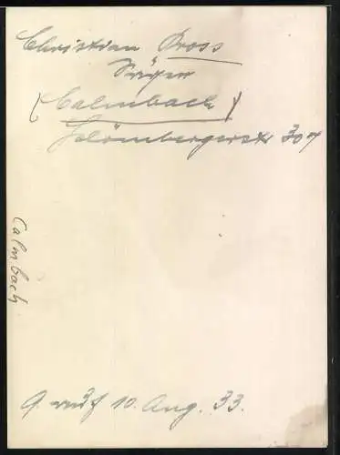 Fotografie unbekannter Fotograf, Ansicht Calmbach, Haus Pooss in der Schömberger Strasse 307