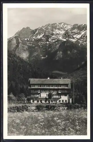 AK Ebensee, Sporthotel Steinkogel mit Bergpanorama