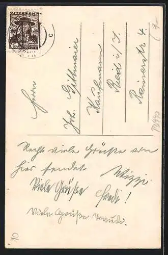 AK Haslach, Alter Torturm mit Strasse