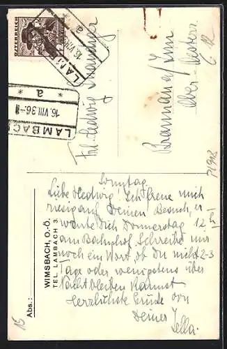 AK Wimsbach, Motiv eines Hauses