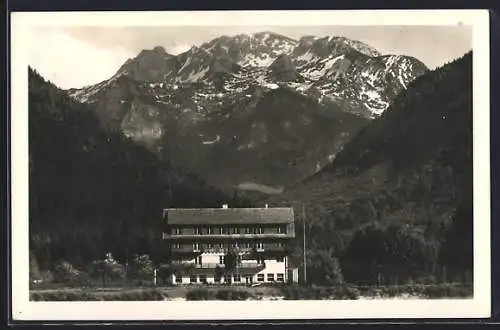 AK Ebensee, Sporthotel Steinkogel mit Bergpanorama