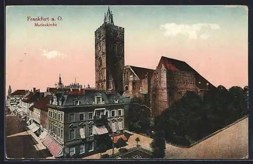 AK Frankfurt a. O., Cafe an der Marienkirche