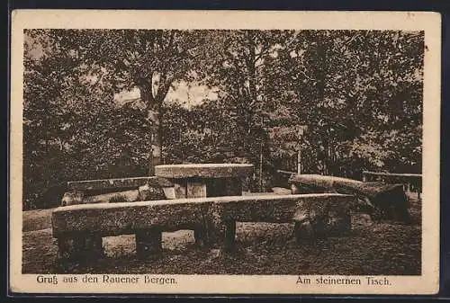 AK Rauener Berge, Am steinernen Tisch