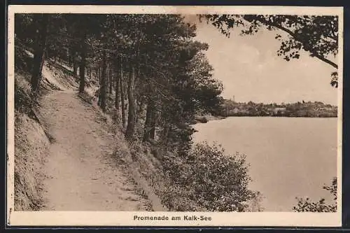 AK Kalk-See /Rahnsdorf, Promenade am Kalk-See