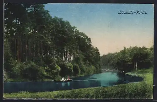 AK Löcknitz, Löcknitzpartie mit Ruderboot